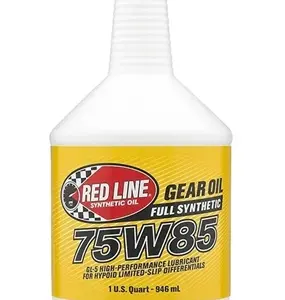 A white bottle labelled "Import placeholder for 2218" contains 1 US quart (946 ml) of fully synthetic gear oil for hypoid limited-slip differentials.