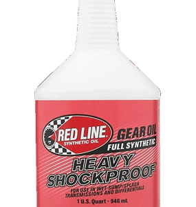 A white plastic bottle labelled "Import placeholder for 1957," featuring a red front label with black and white text, contains 1 quart (946 mL).