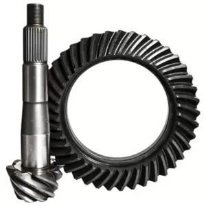 Import placeholder for 1836, a helical-tooth metal ring and pinion gear set often used in automotive differentials, is shown side by side on a white background.